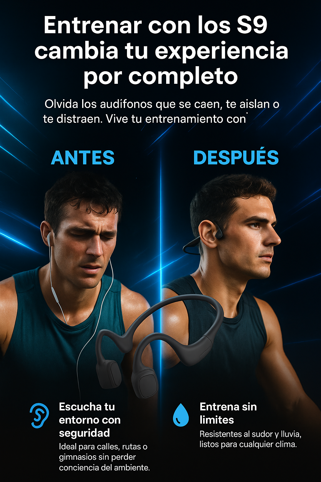 ⚡Libertad total, sin cables ni límites — S9 Open-Ear